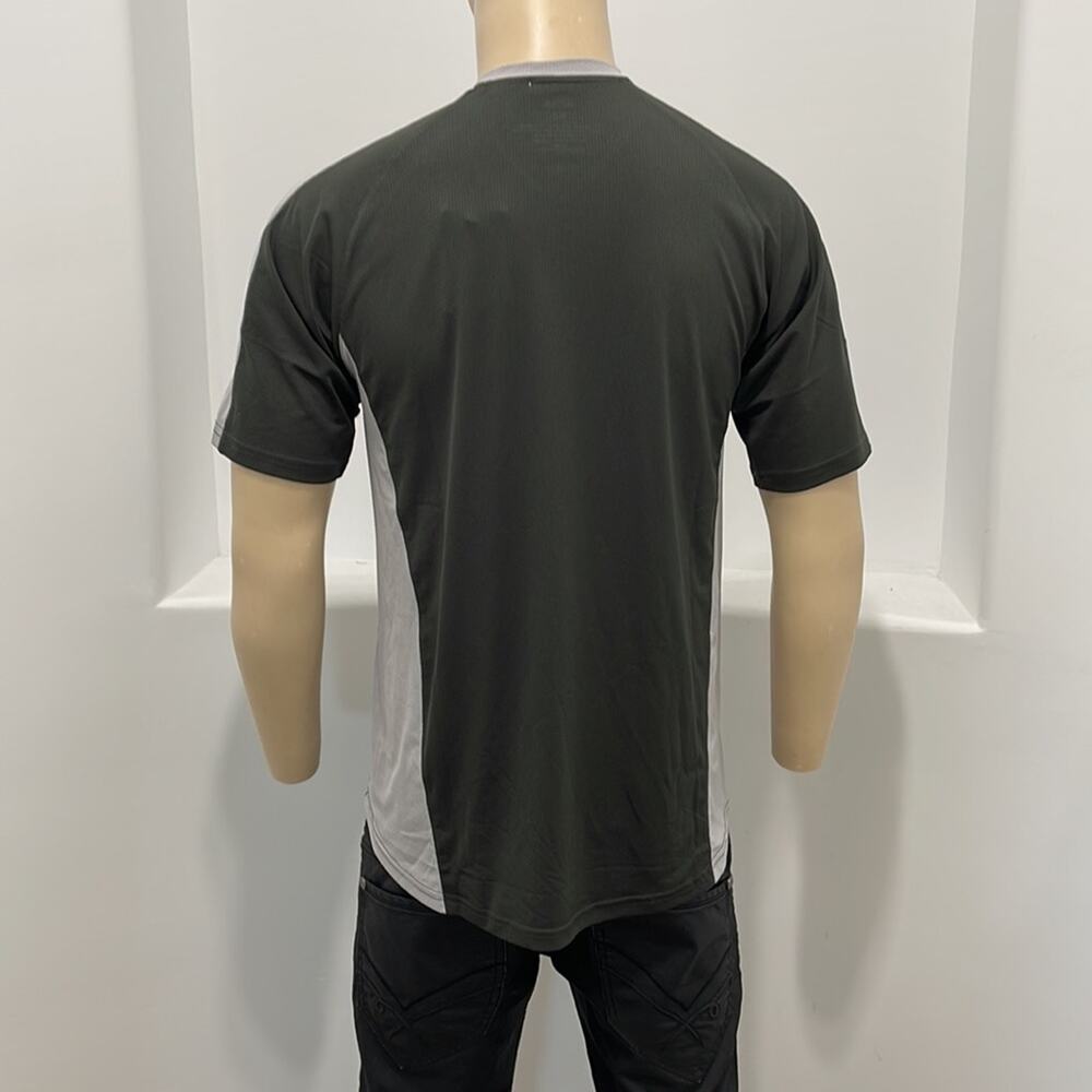 ecos Performance Wear Short Sleeve V-Neck  T-Shirt Black Gray  Size S M NWT - Picture 2 of 11